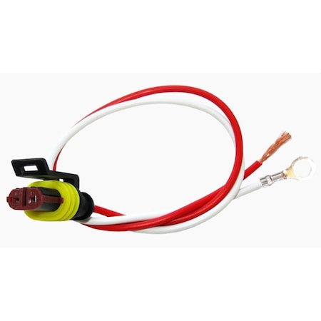 Optronics Weathertight 2-Wire Pigtail, Plug To Bare Wire, 10 Leads, 0.21 Id Eye Let On Ground A42PMB